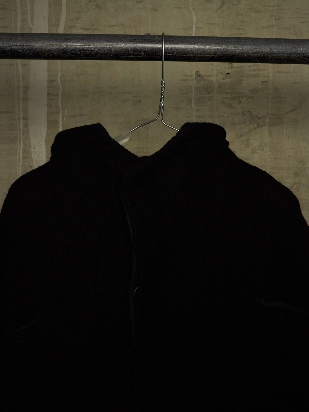 Lost & Found by Ria Dunn 2010s Removable Hooded Boiled Wool Crepe Coat