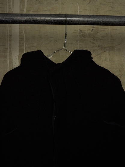 Lost & Found by Ria Dunn 2010s Removable Hooded Boiled Wool Crepe Coat