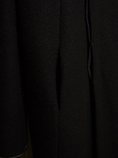 Lost & Found by Ria Dunn 2010s Removable Hooded Boiled Wool Crepe Coat