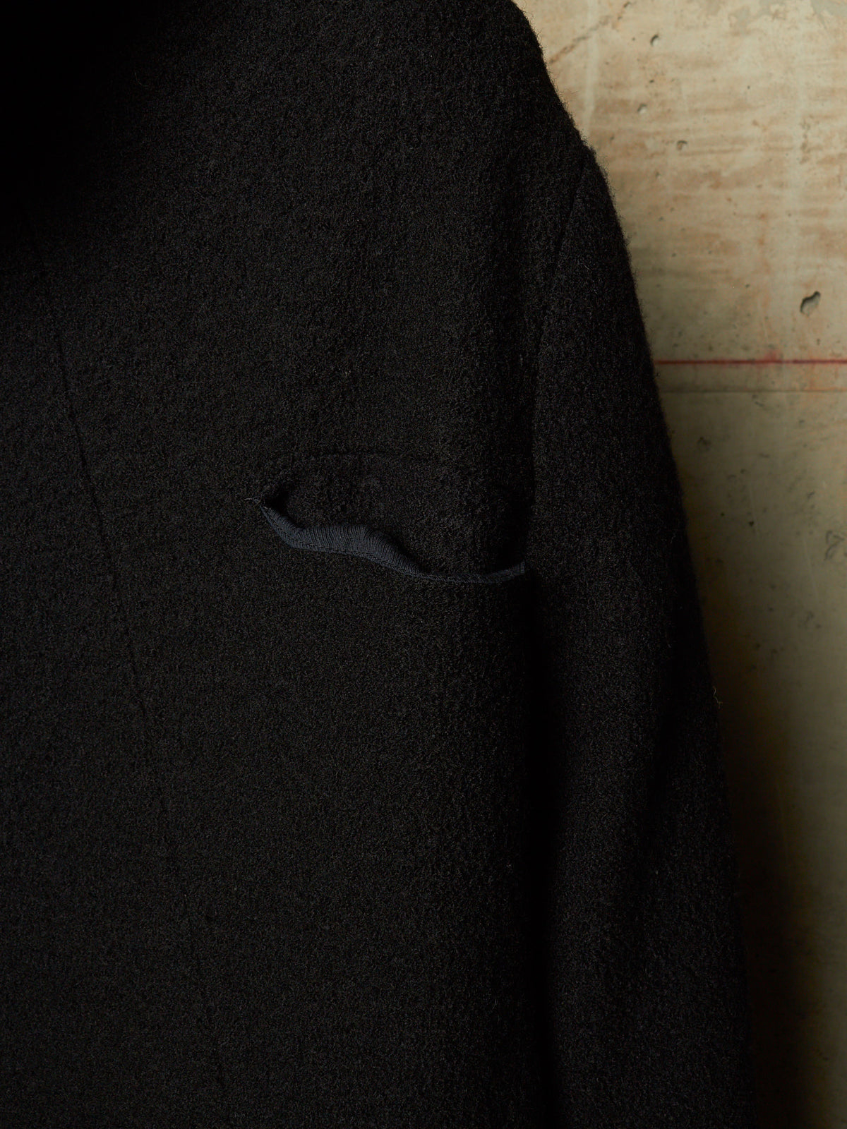 Lost & Found by Ria Dunn 2010s Removable Hooded Boiled Wool Crepe Coat