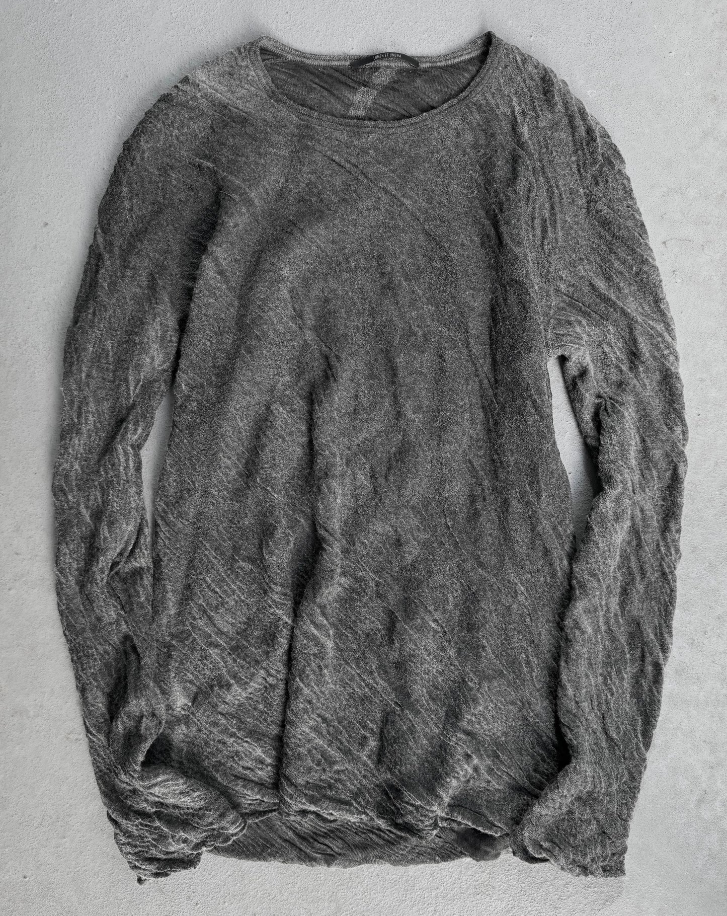 Lumen et Umbra AW11-12 'KT04 KS/K2' Waxed Grey Double Layer Knit Jumper