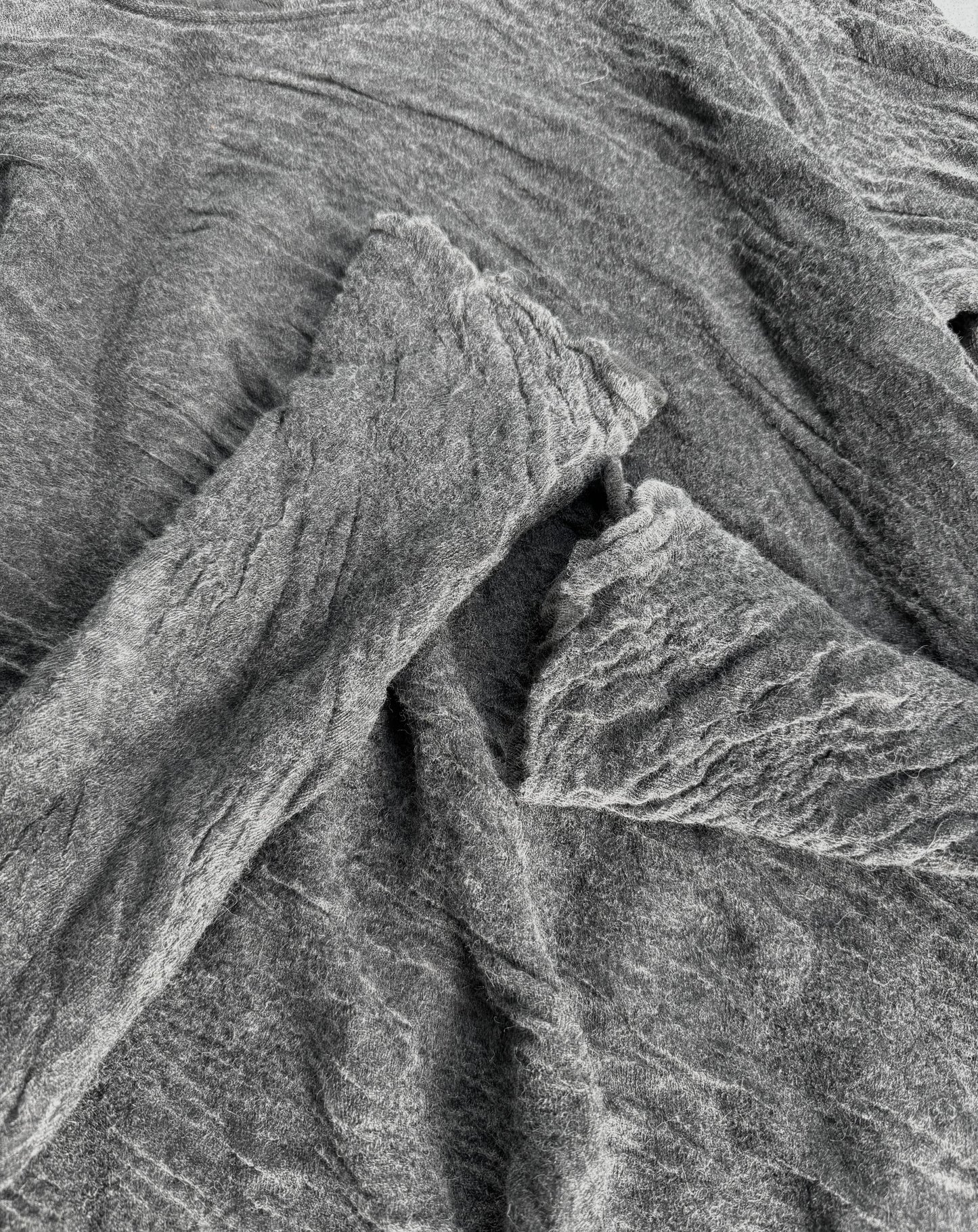 Lumen et Umbra AW11-12 'KT04 KS/K2' Waxed Grey Double Layer Knit Jumper