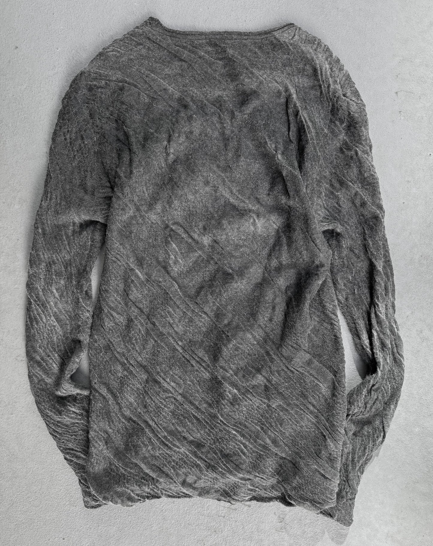 Lumen et Umbra AW11-12 'KT04 KS/K2' Waxed Grey Double Layer Knit Jumper