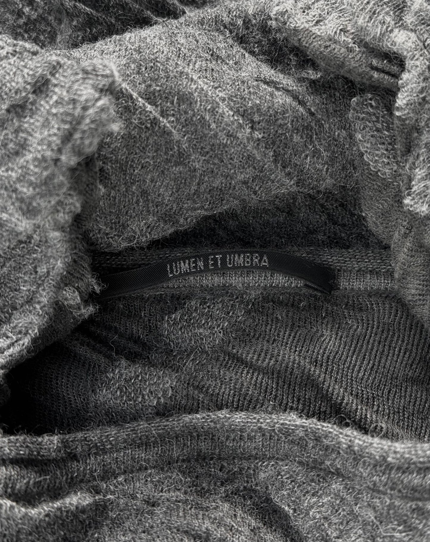 Lumen et Umbra AW11-12 'KT04 KS/K2' Waxed Grey Double Layer Knit Jumper