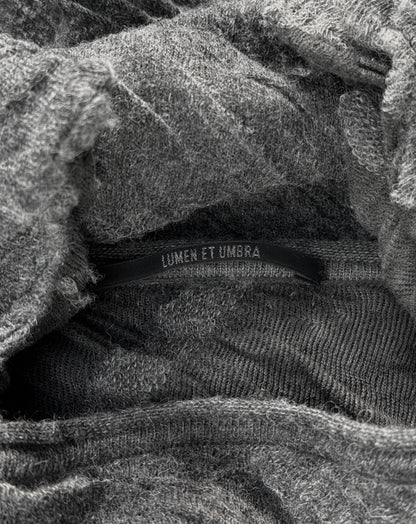 Lumen et Umbra AW11-12 'KT04 KS/K2' Waxed Grey Double Layer Knit Jumper