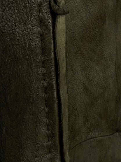m.a+ by Maurizio Amadei 'JW224Z SY 1.0' Carbon Washed Cow Leather Biker Jacket