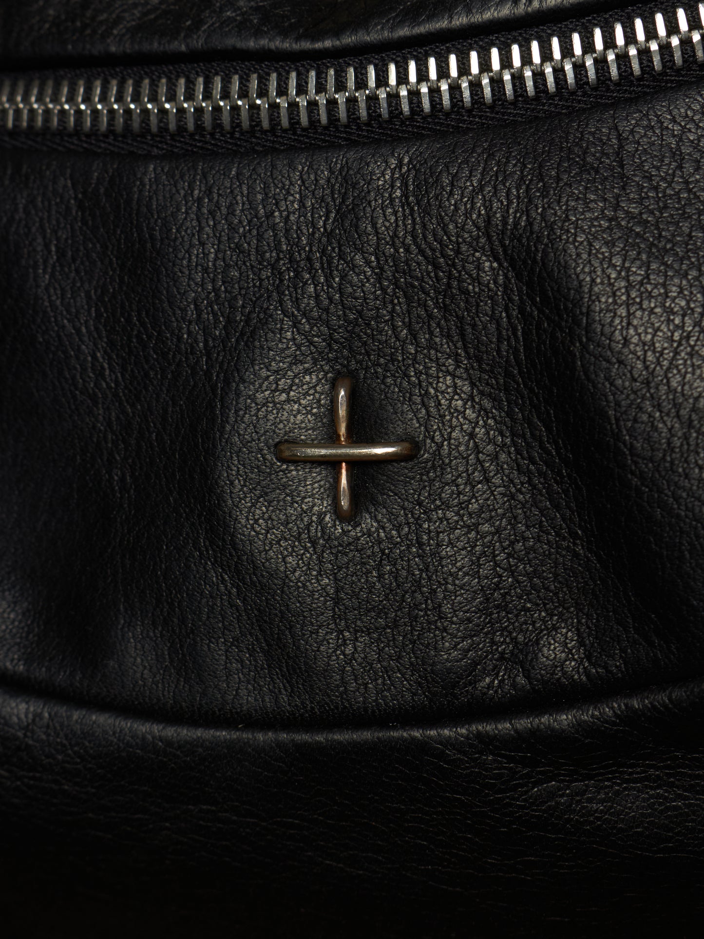 m.a+ by Maurizio Amadei 'BY202 SY 1.0' Black Medium Slice Cow Leather Belt Bag