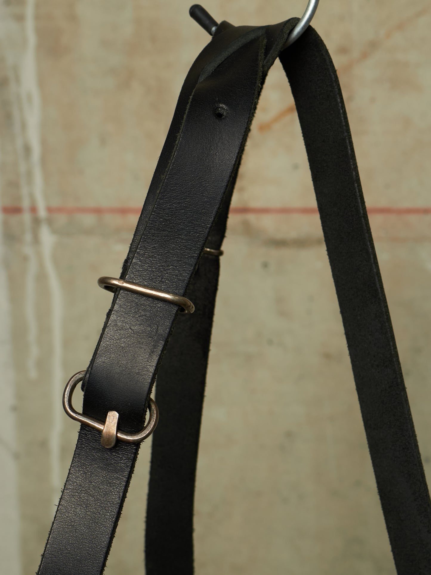 m.a+ by Maurizio Amadei 'BY202 SY 1.0' Black Medium Slice Cow Leather Belt Bag