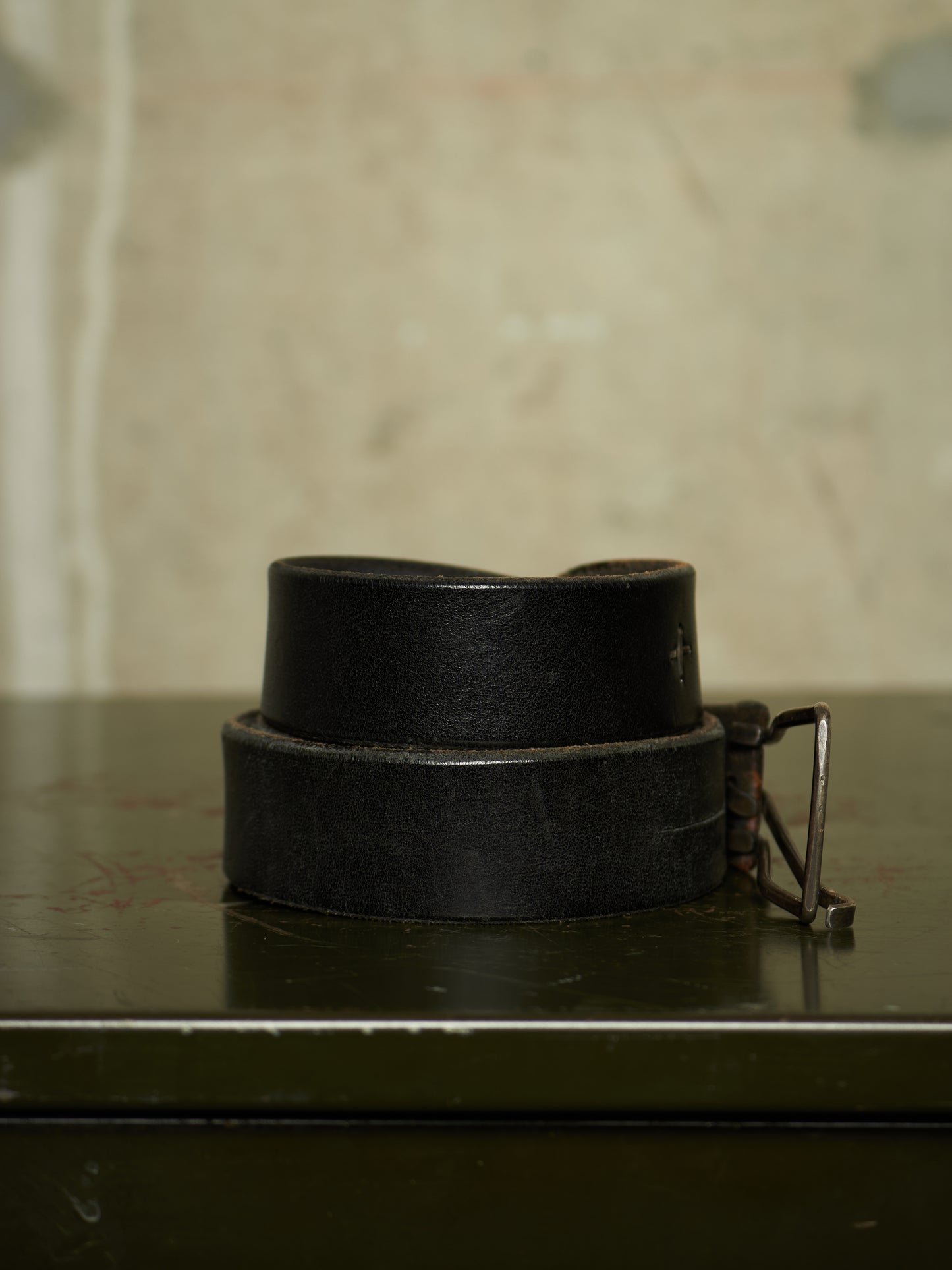 m.a+ by Maurizio Amadei 'EY1D GR 3.0' Y-Buckle Wide Cow Leather Belt