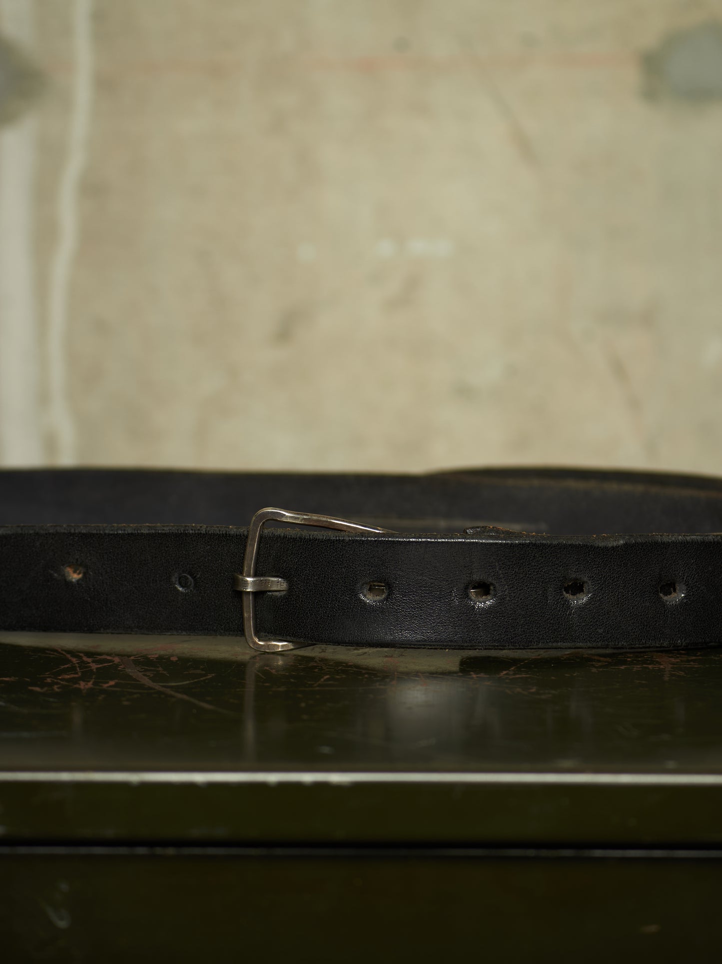 m.a+ by Maurizio Amadei 'EY1D GR 3.0' Y-Buckle Wide Cow Leather Belt