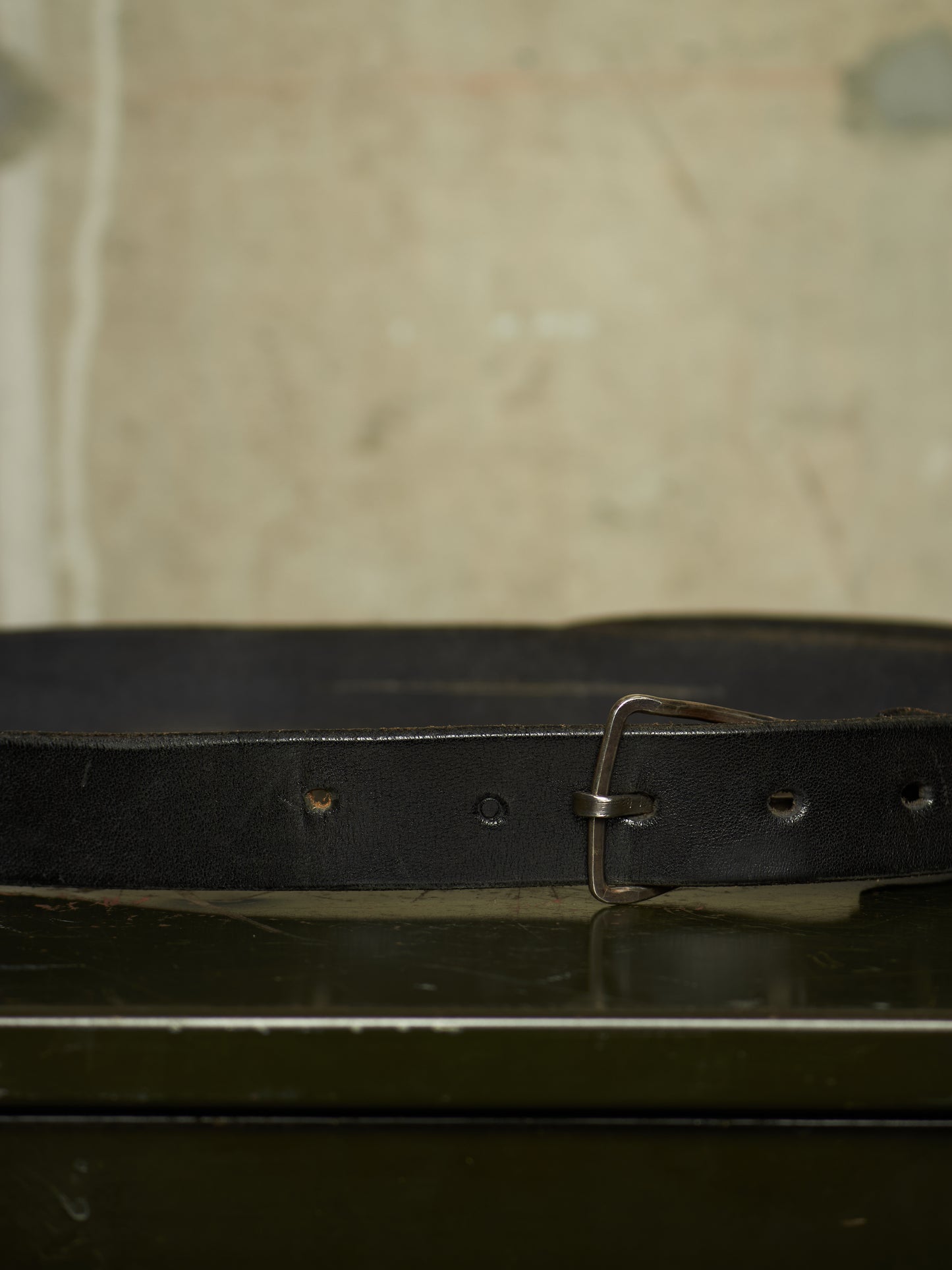 m.a+ by Maurizio Amadei 'EY1D GR 3.0' Y-Buckle Wide Cow Leather Belt