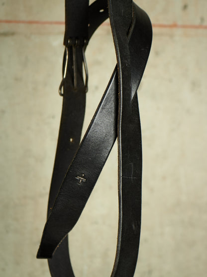 m.a+ by Maurizio Amadei 'EY1D GR 3.0' Y-Buckle Wide Cow Leather Belt