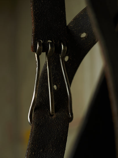 m.a+ by Maurizio Amadei 'EY1D GR 3.0' Y-Buckle Wide Cow Leather Belt
