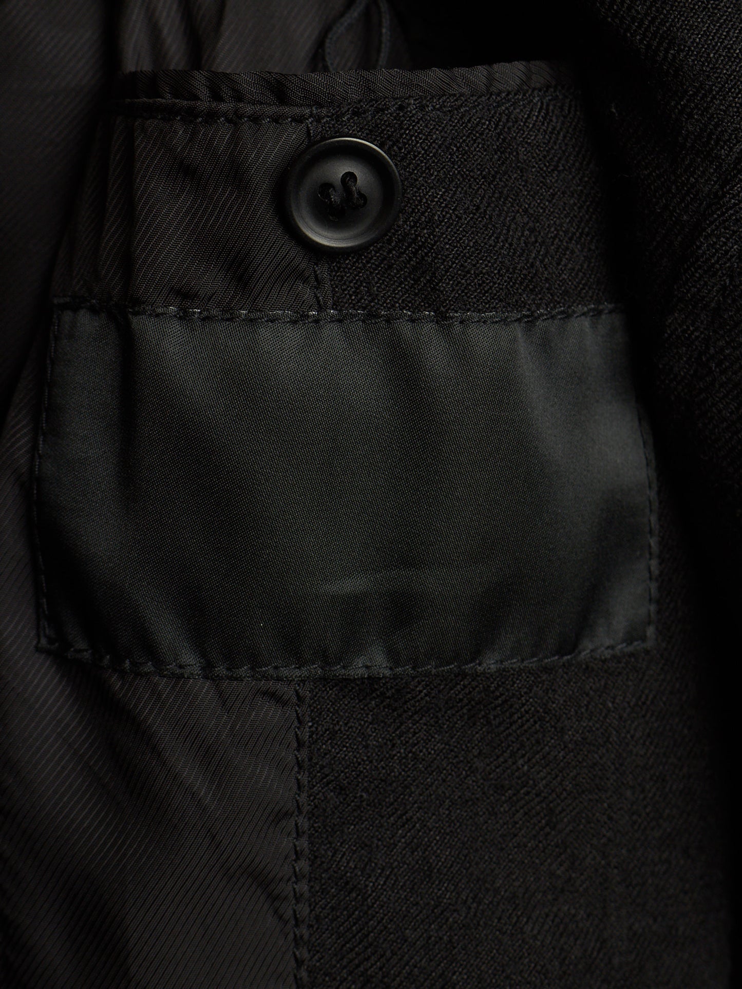 MA_Julius AW13-14 Black Wool Linen Twill Asymmetric Zip Rider Jacket
