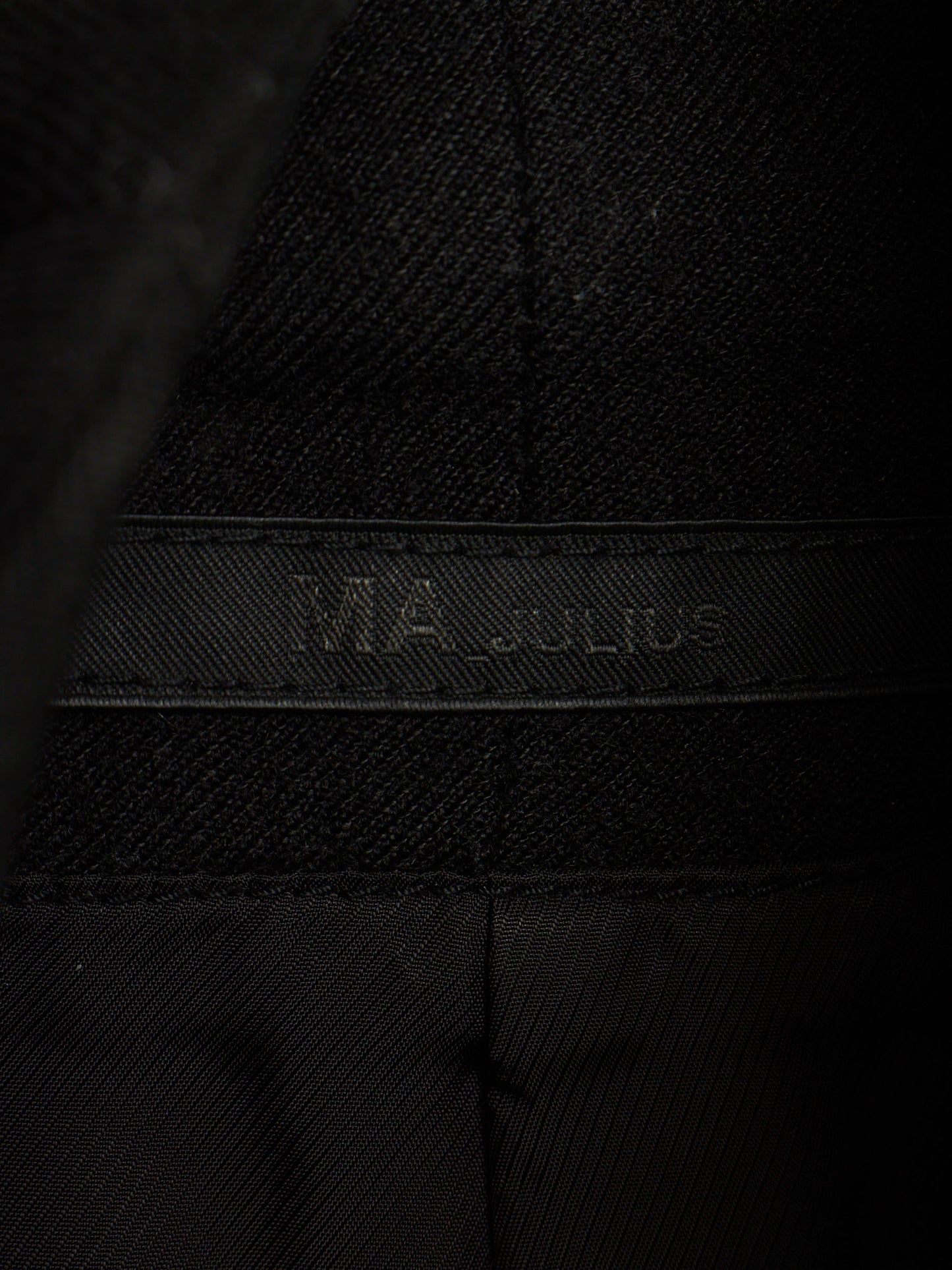 MA_Julius AW13-14 Black Wool Linen Twill Asymmetric Zip Rider Jacket