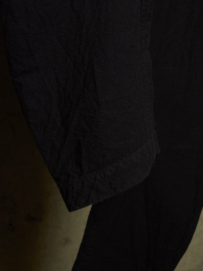 MASNADA Washed Black Asymmetric Fly Overlock J-cut Pants