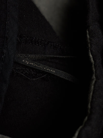 MASNADA Washed Black Asymmetric Fly Overlock J-cut Pants