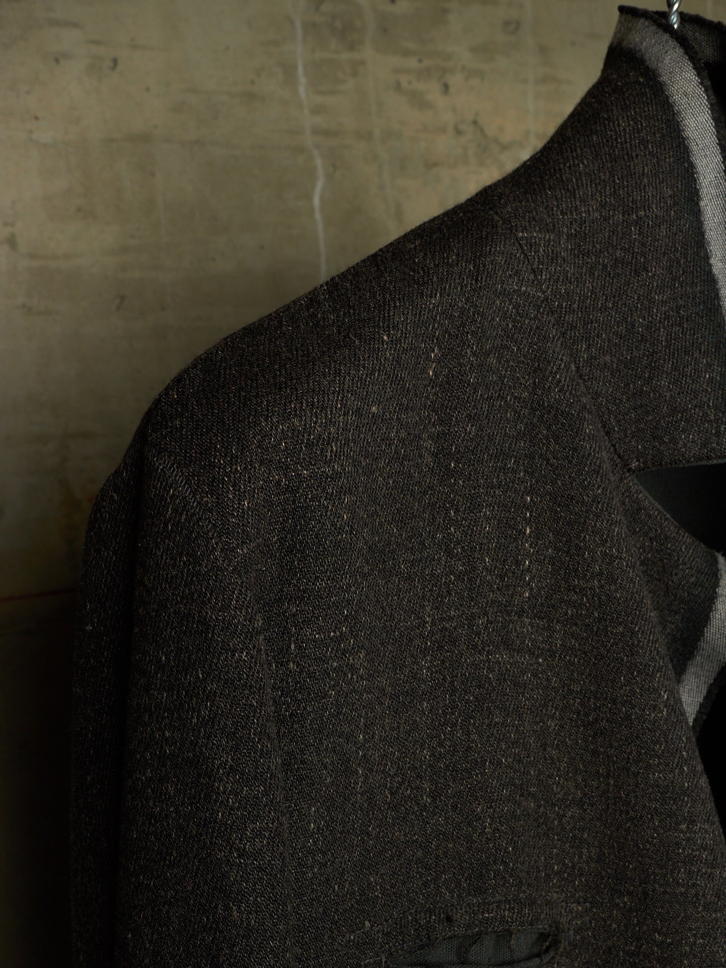 m.a+ by Maurizio Amadei AW13-14 'C261LCM WH' Wool Hemp Frayed Selvedge 4 Pocket Coat