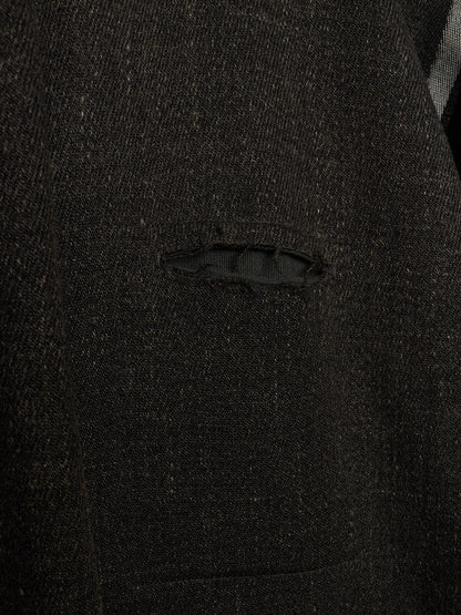 m.a+ by Maurizio Amadei AW13-14 'C261LCM WH' Wool Hemp Frayed Selvedge 4 Pocket Coat
