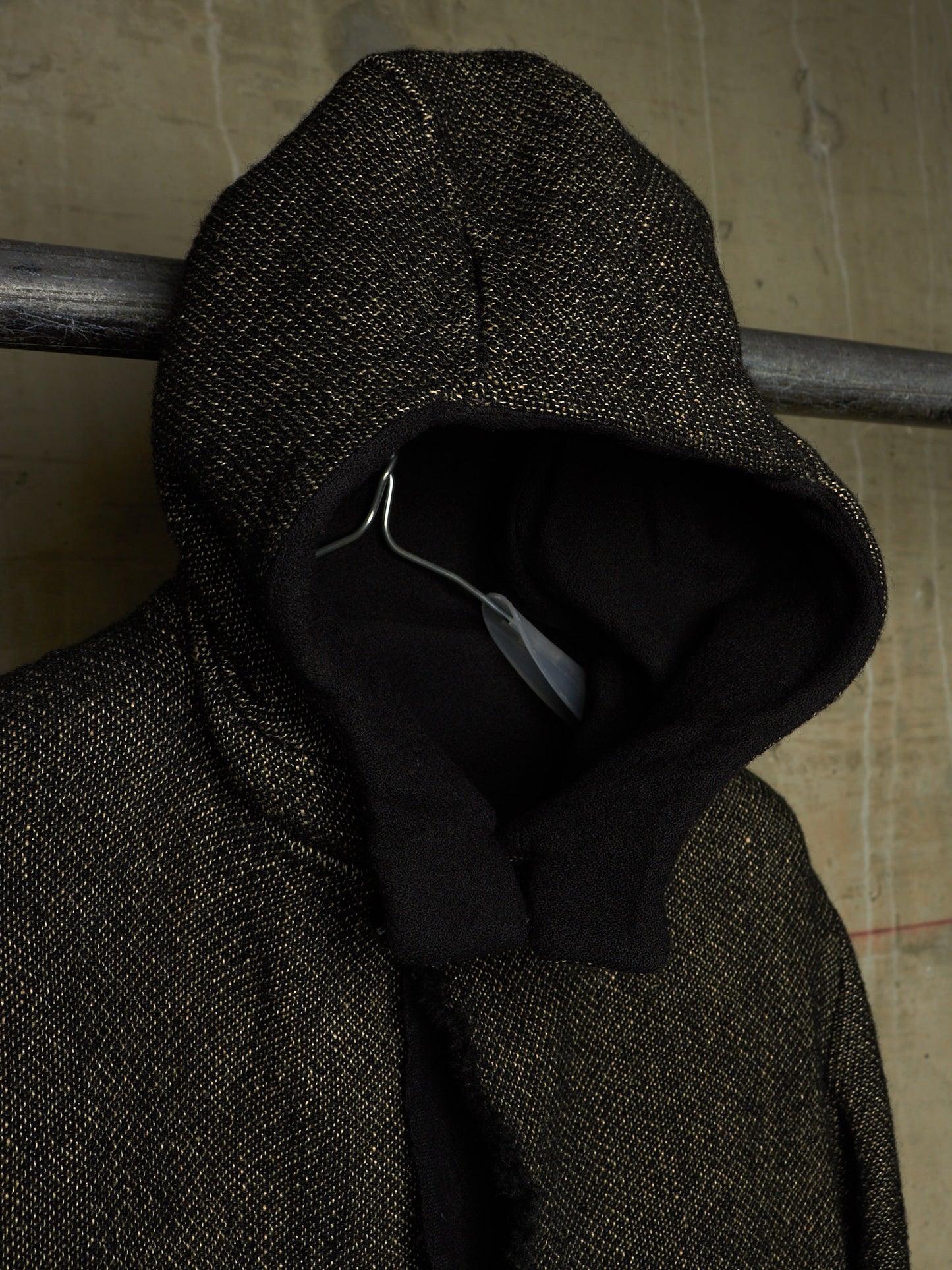 m.a+ by Maurizio Amadei Early 2010s Aviator Hooded Wool Tweed Duffle Coat