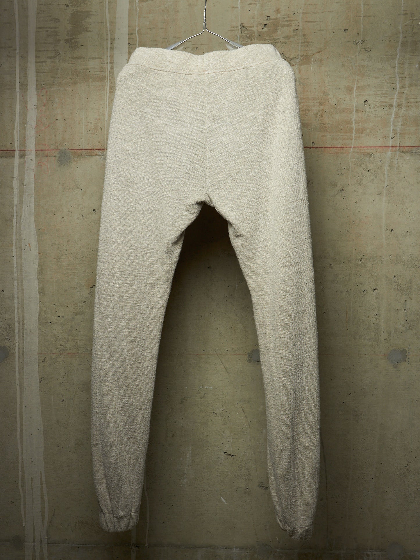 m.a+ by Maurizio Amadei SS24 'P1121EE JMH' Fitted Linen Knit Jogging Pants