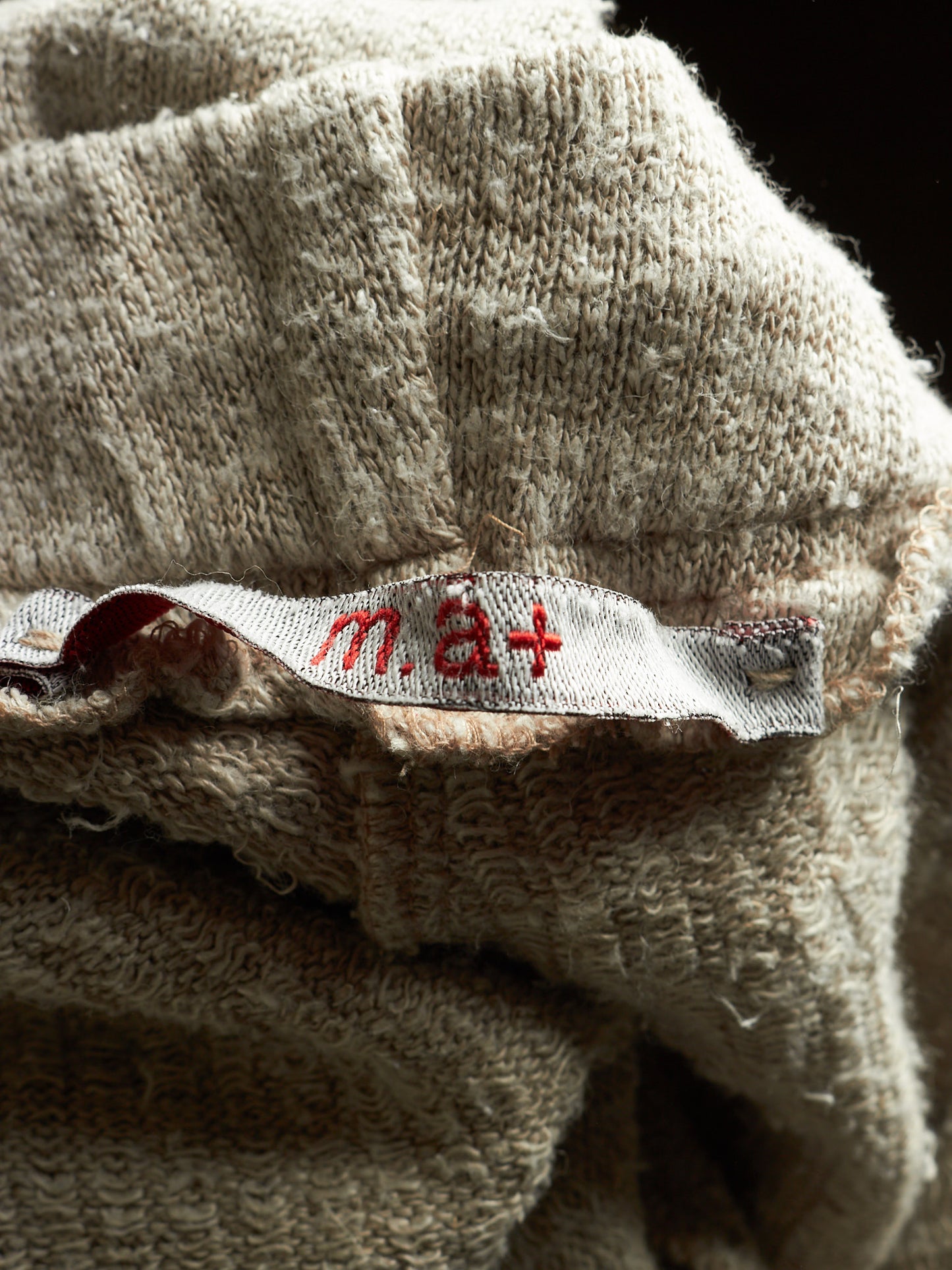 m.a+ by Maurizio Amadei SS24 'P1121EE JMH' Fitted Linen Knit Jogging Pants