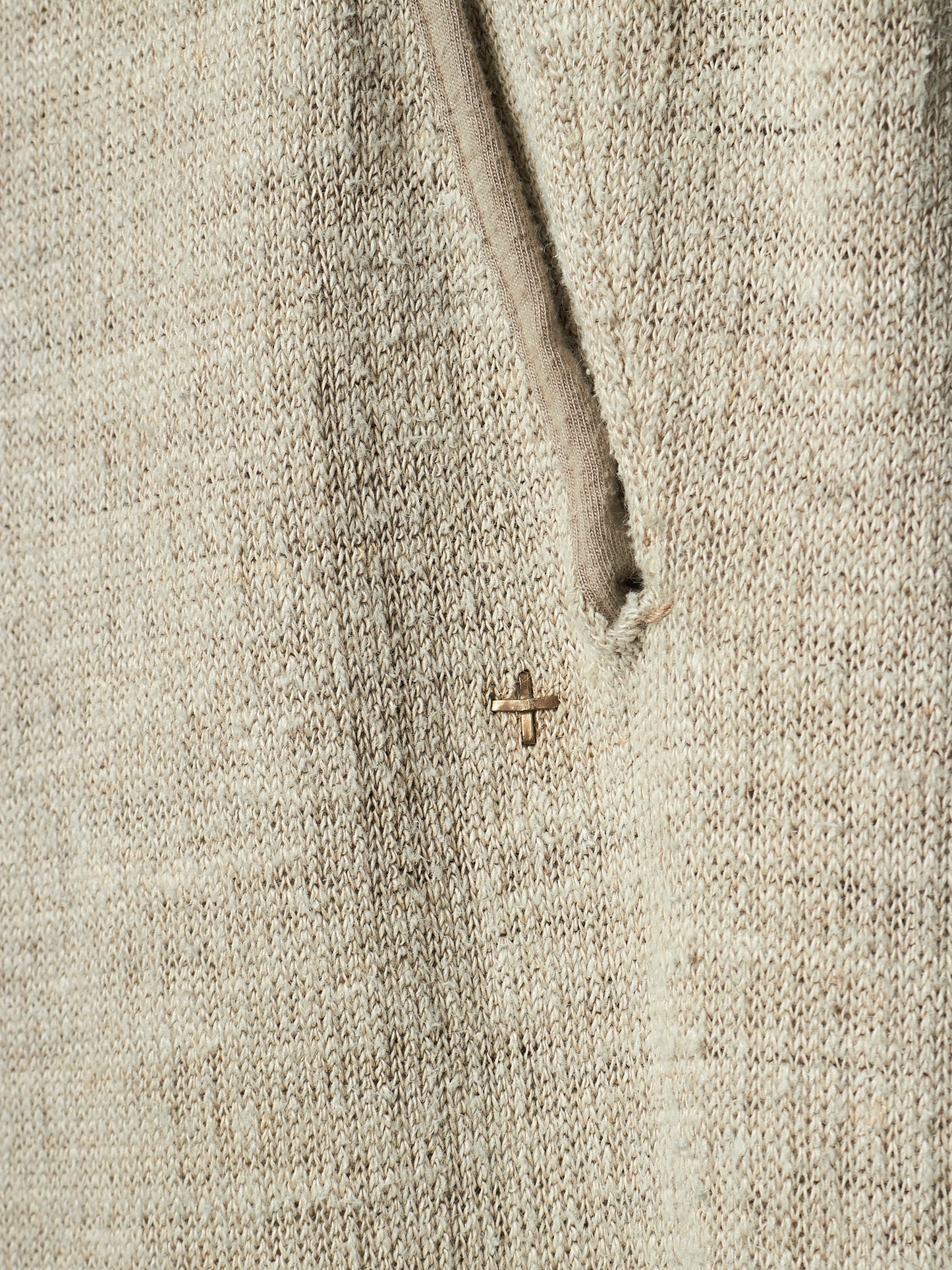 m.a+ by Maurizio Amadei SS24 'P1121EE JMH' Fitted Linen Knit Jogging Pants