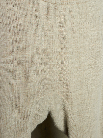m.a+ by Maurizio Amadei SS24 'P1121EE JMH' Fitted Linen Knit Jogging Pants