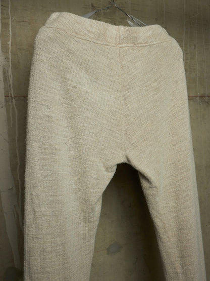 m.a+ by Maurizio Amadei SS24 'P1121EE JMH' Fitted Linen Knit Jogging Pants