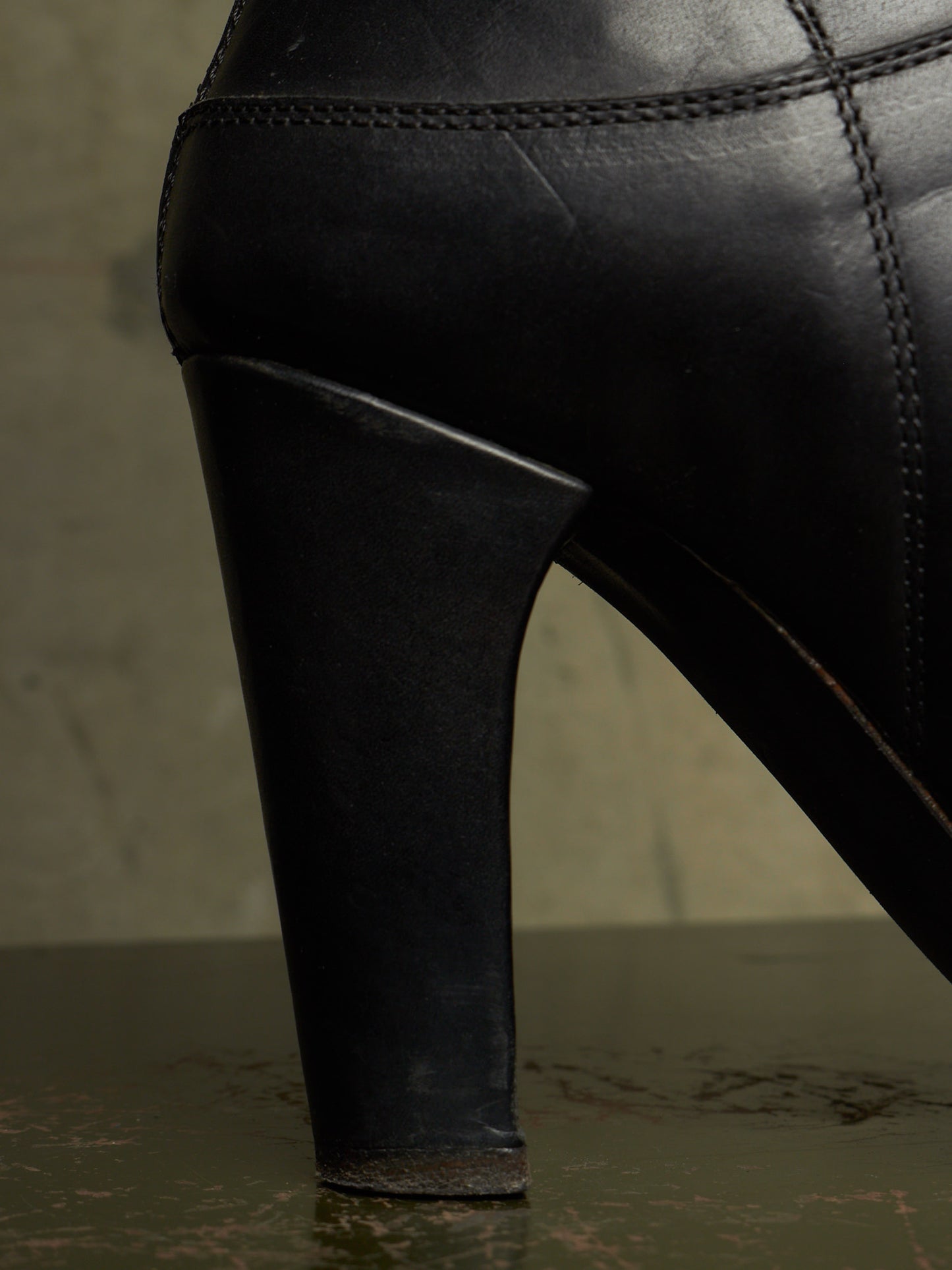 m.a+ by Maurizio Amadei AW19 'SW7C46Z' VIP 1.3 Black Tall Back Zip Calf Leather Boots