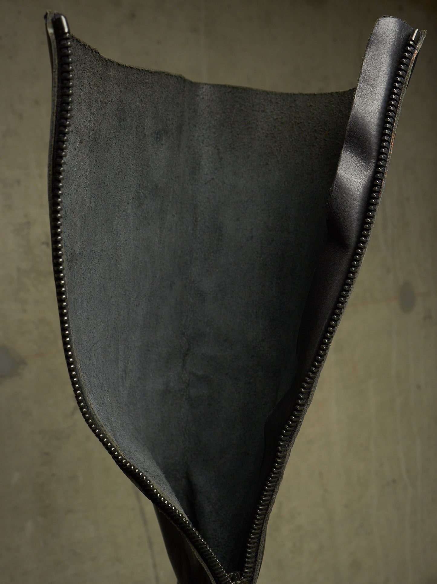 m.a+ by Maurizio Amadei AW19 'SW7C46Z' VIP 1.3 Black Tall Back Zip Calf Leather Boots