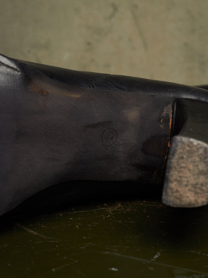 m.a+ by Maurizio Amadei AW19 'SW7C46Z' VIP 1.3 Black Tall Back Zip Calf Leather Boots