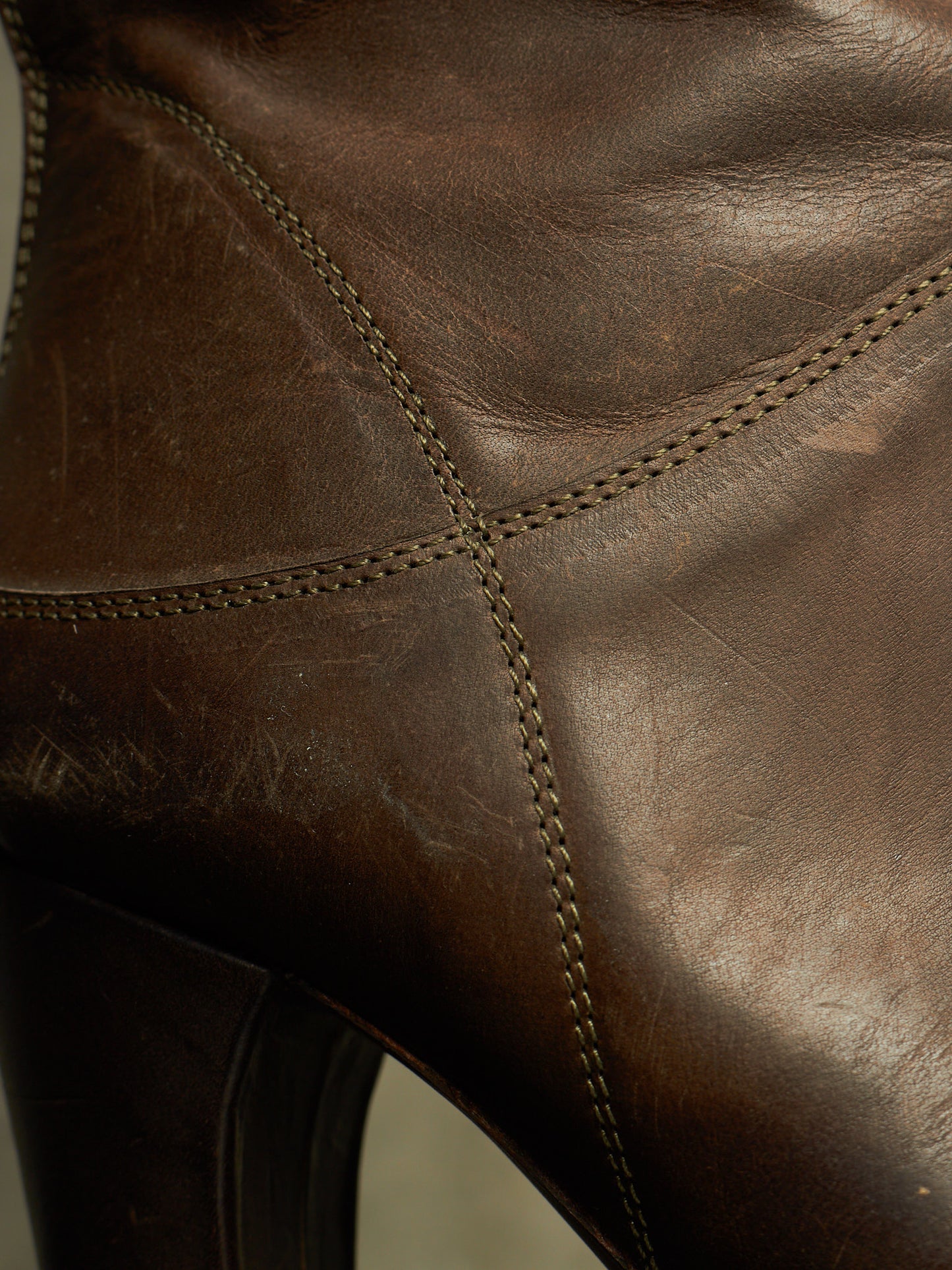 m.a+ by Maurizio Amadei AW19 'SW7C46Z' VIP 1.3 Ivy Green Tall Back Zip Calf Leather Boots