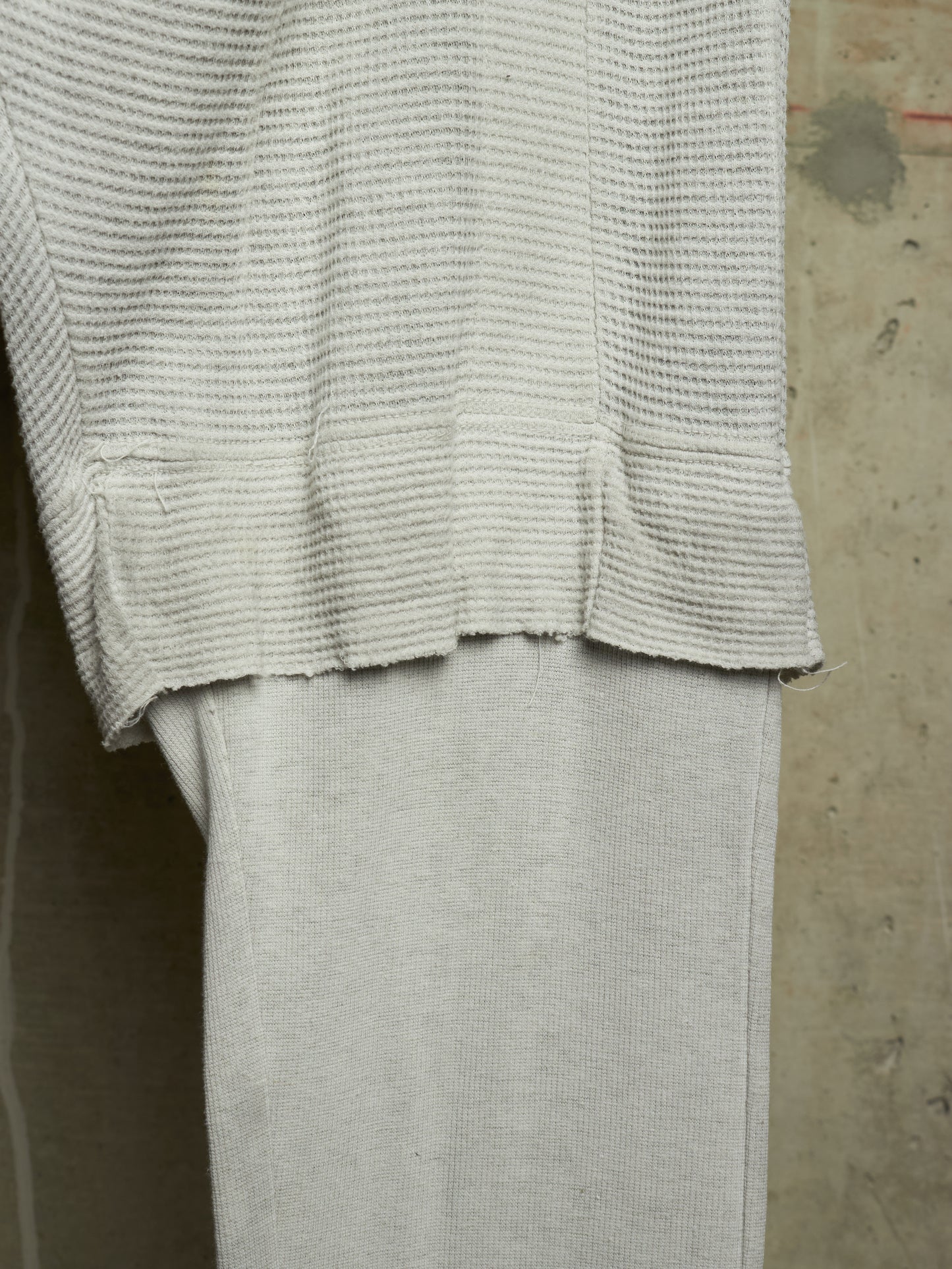 MA_Julius SS14 Dirty Grey Drop-crotch Double Layered Cotton Linen Sweatpants