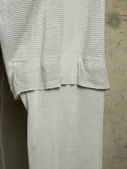 MA_Julius SS14 Dirty Grey Drop-crotch Double Layered Cotton Linen Sweatpants