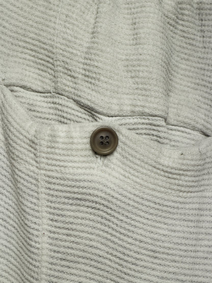 MA_Julius SS14 Dirty Grey Drop-crotch Double Layered Cotton Linen Sweatpants