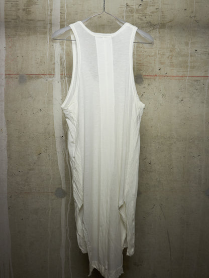 MA_Julius SS15 Ivory Cotton Silk Jersey Longline Tank Top