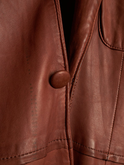 MiharaYasuhiro AW02 Over-dyed Distressed Sheepskin Leather Jacket