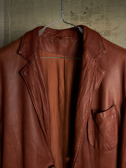 MiharaYasuhiro AW02 Over-dyed Distressed Sheepskin Leather Jacket