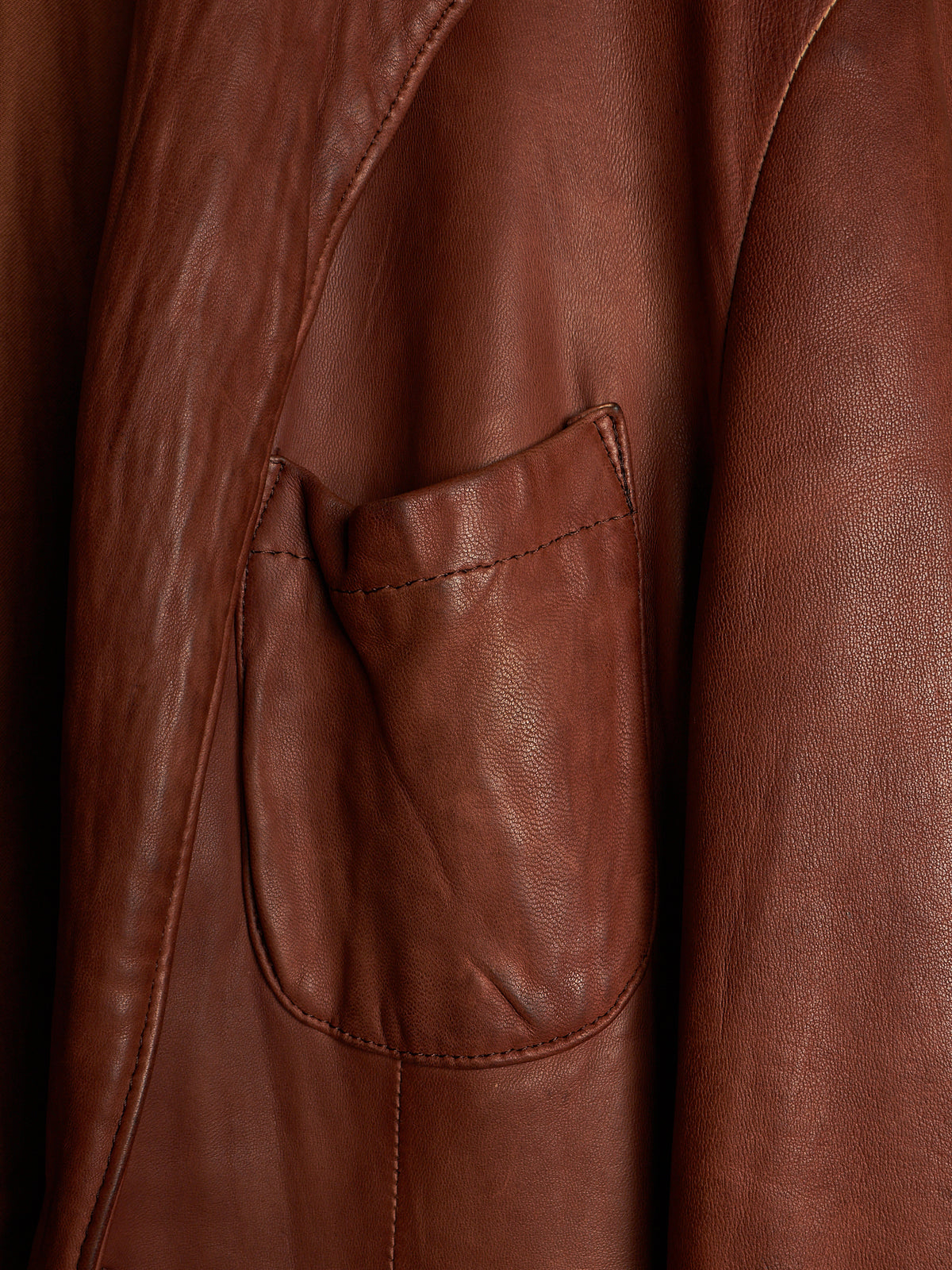 MiharaYasuhiro AW02 Over-dyed Distressed Sheepskin Leather Jacket