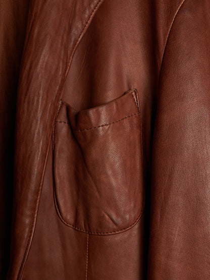 MiharaYasuhiro AW02 Over-dyed Distressed Sheepskin Leather Jacket