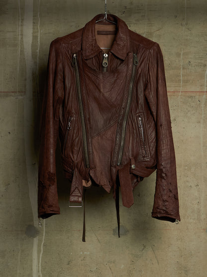 MiharaYasuhiro AW03 Distressed Sheepskin Leather Jacket