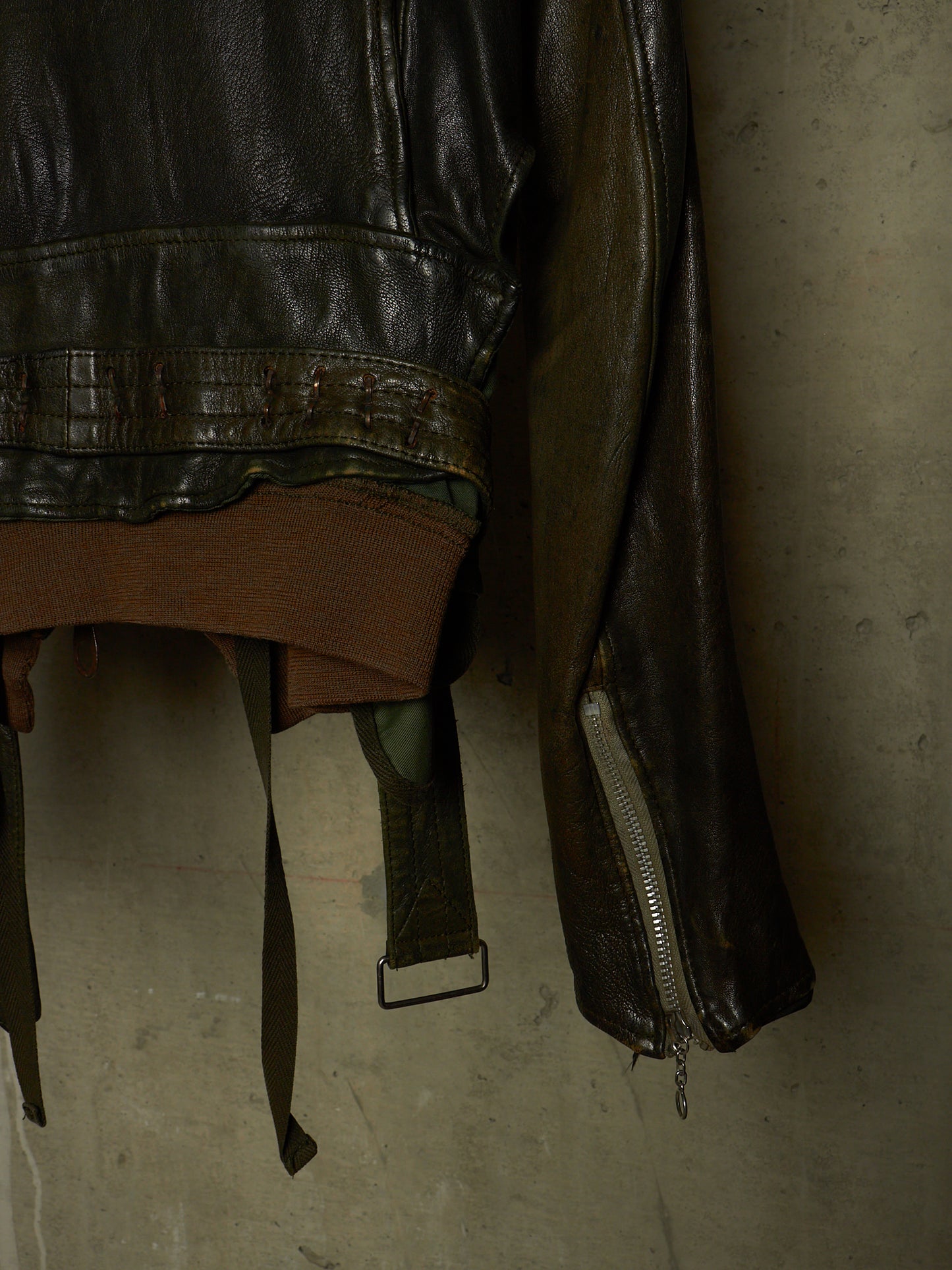 MiharaYasuhiro AW05 Reconstructed Multi-zip Sheepskin Leather Jacket