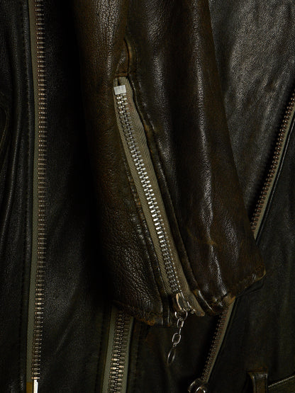 MiharaYasuhiro AW05 Reconstructed Multi-zip Sheepskin Leather Jacket