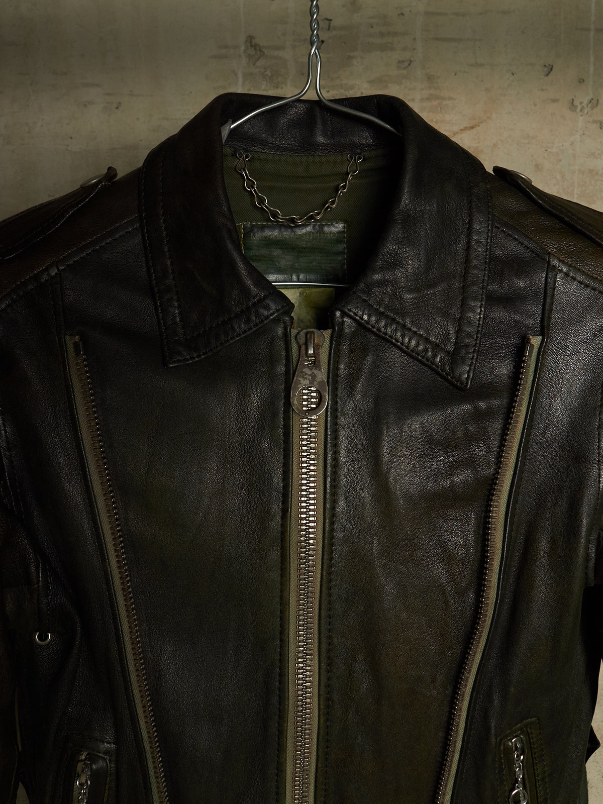 MiharaYasuhiro AW05 Reconstructed Multi-zip Sheepskin Leather Jacket