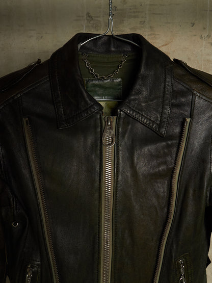 MiharaYasuhiro AW05 Reconstructed Multi-zip Sheepskin Leather Jacket