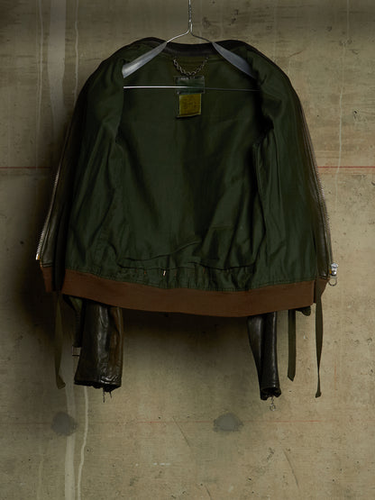 MiharaYasuhiro AW05 Reconstructed Multi-zip Sheepskin Leather Jacket