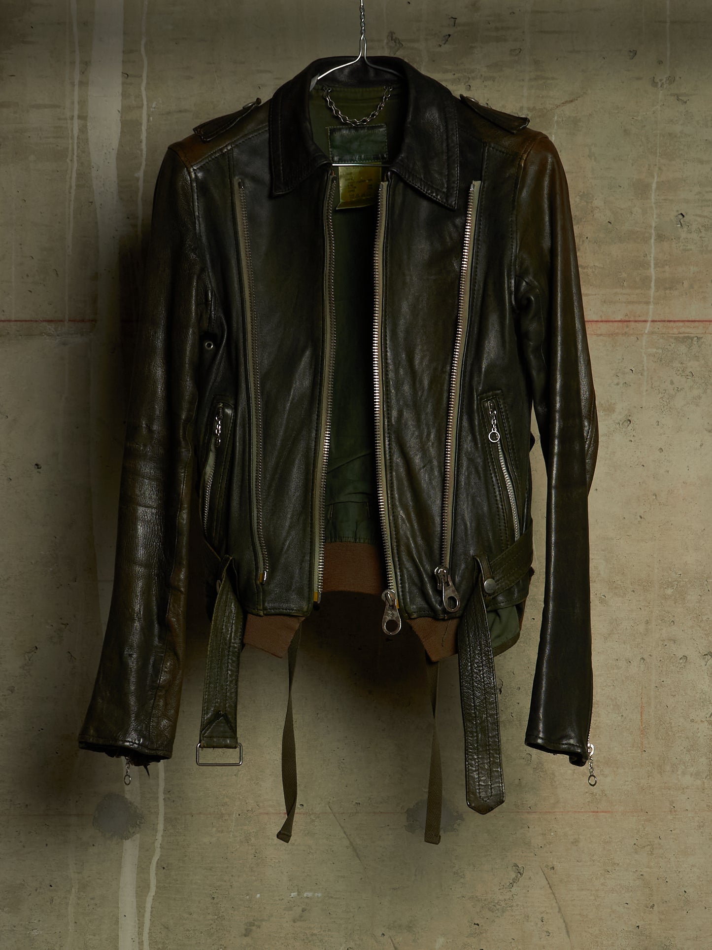 MiharaYasuhiro AW05 Reconstructed Multi-zip Sheepskin Leather Jacket