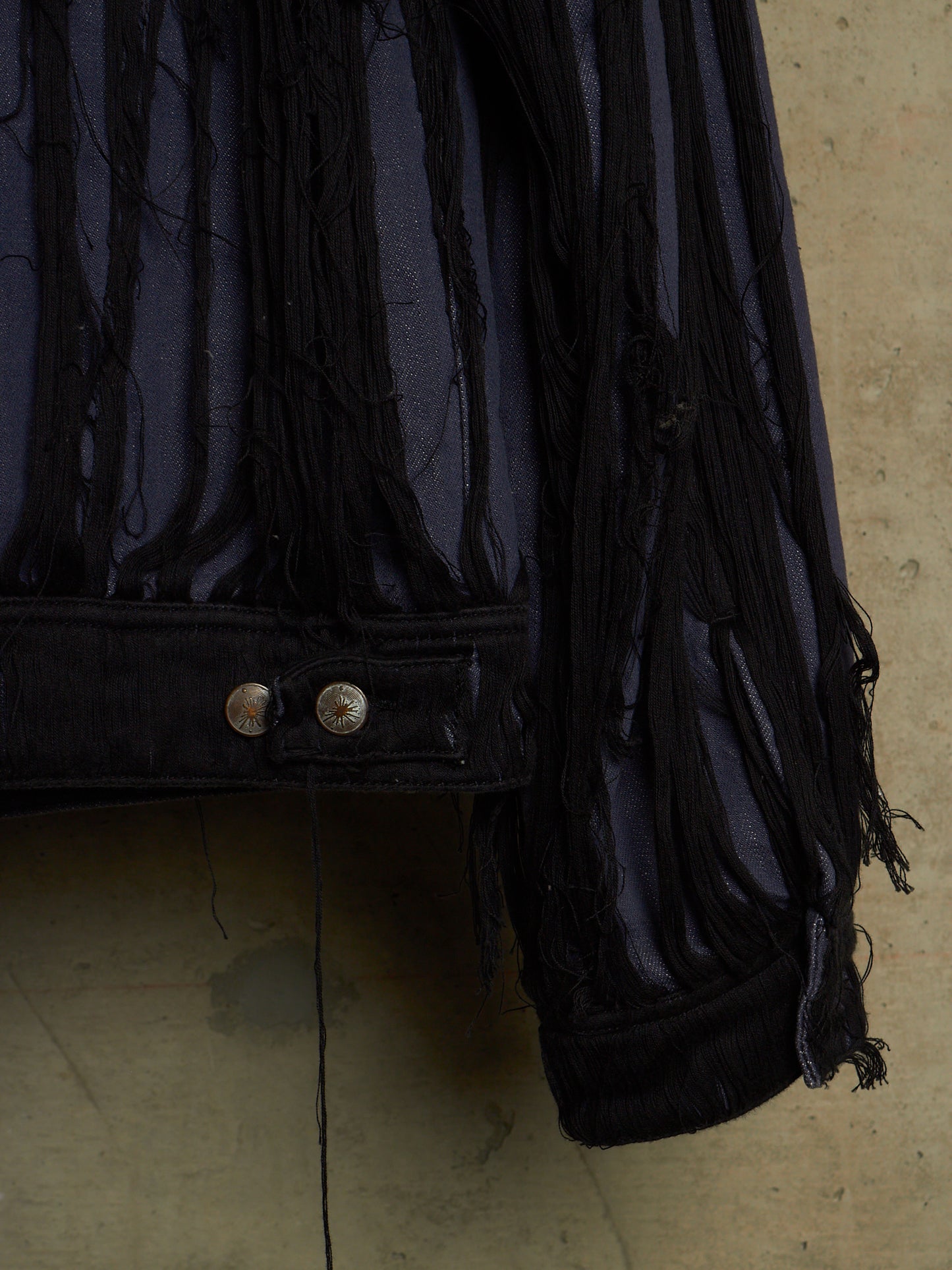 MiharaYasuhiro AW06 Distressed ‘Mummy’ Wool Lined Denim Trucker Jacket