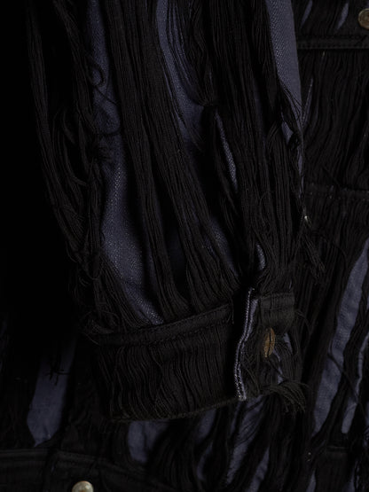 MiharaYasuhiro AW06 Distressed ‘Mummy’ Wool Lined Denim Trucker Jacket
